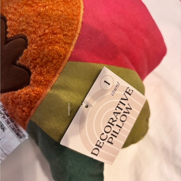 Two Turkey Pillows - Red, Orange, Green - Picture 2 of 5